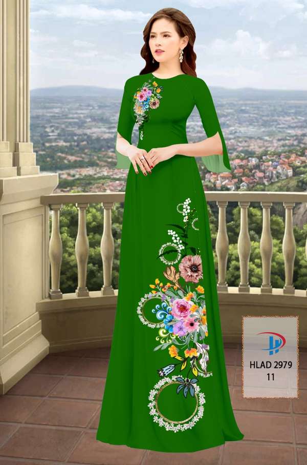 Vải Áo Dài Hoa In 3D AD HLAD2979 69